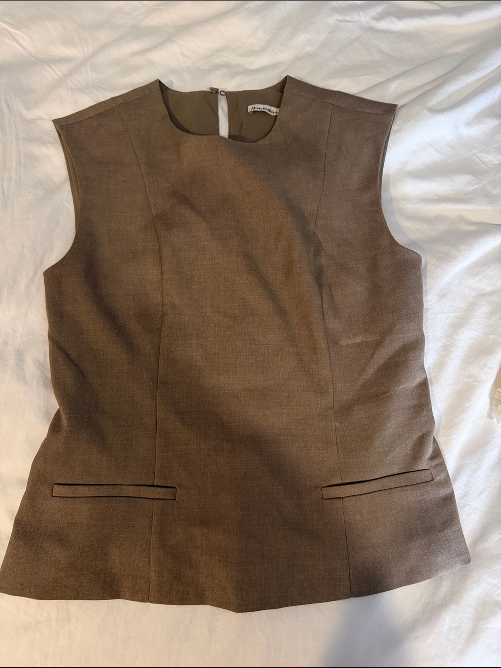 Abercrombie & Fitch Neutral Taupe Shell Dress Top